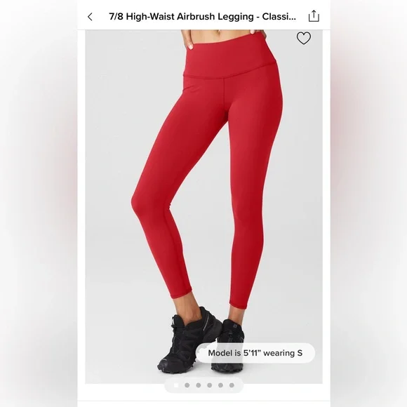 [ALO Yoga] Red Airbrush Leggings - Picture 5 of 10